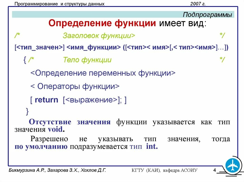 Заголовок подпрограммы процедуры начинается со слова. Заголовок подпрограммы процедуры начинается со слова