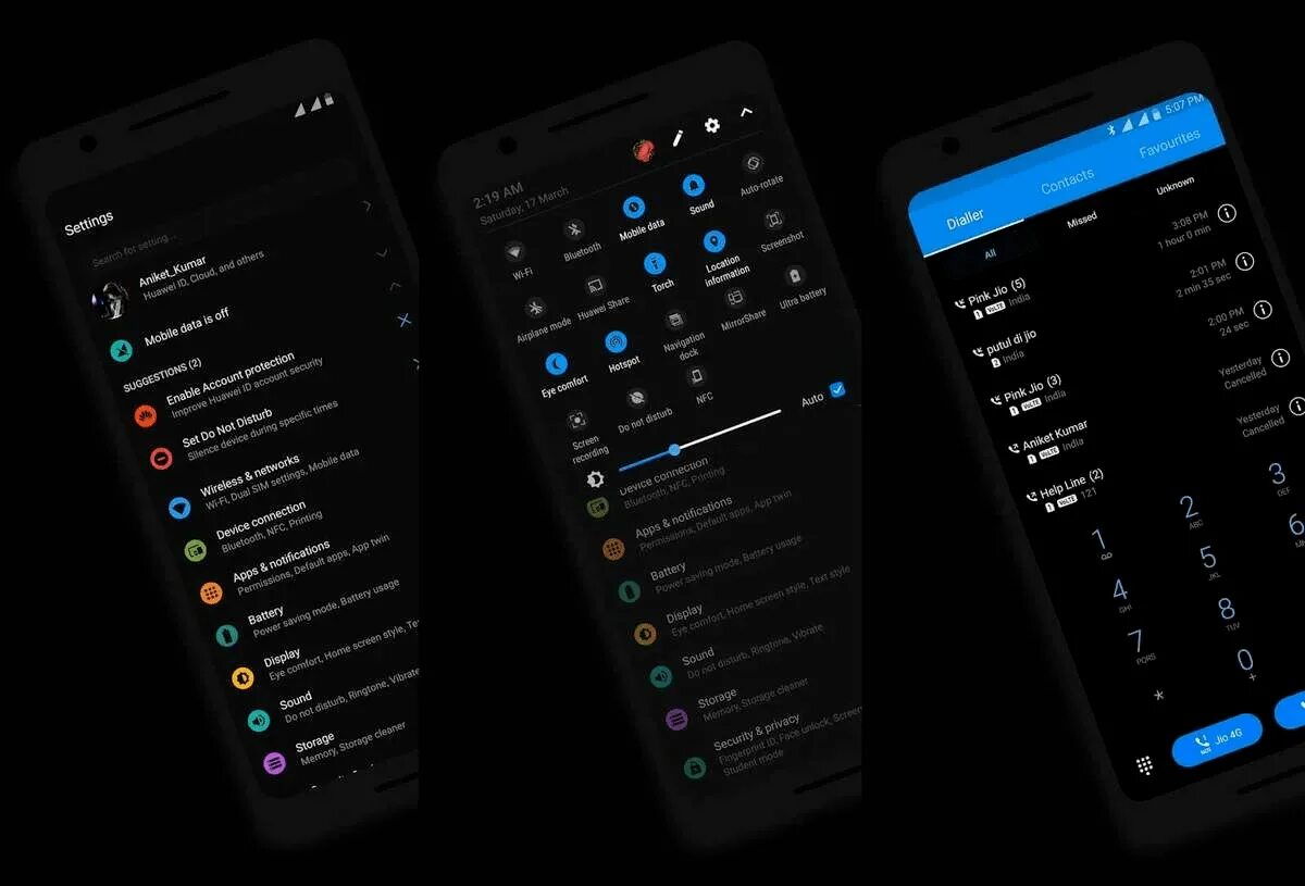 Как включить темы андроид. Интерфейс андроид 10 на хонор. андроид emui honor интерфейс. тёмные темы для андроид. android 10 темная тема emui.