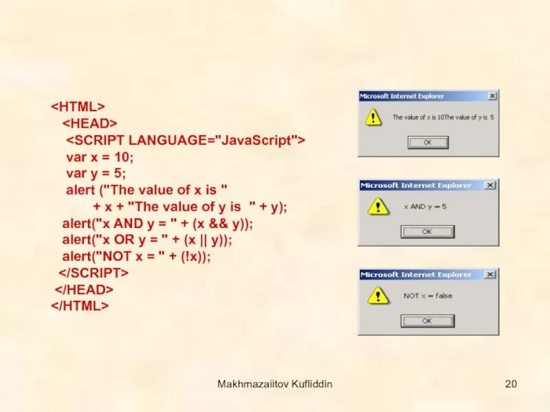 Javascript var