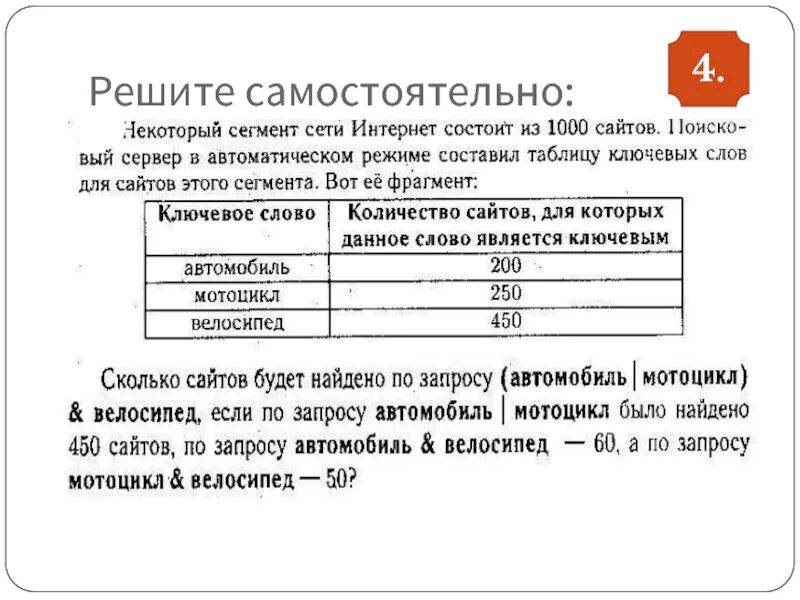 Некоторый сегмент интернета состоит из 1000 сайтов. Некоторый сегмент интернета состоит из 1000 сайтов