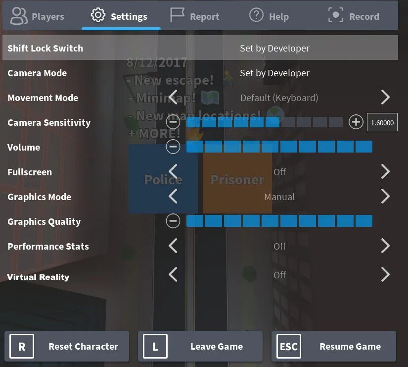 Client settings roblox. Set by developer роблокс. roblox settings page. roblox client settings. обычная и меню игрока в роблокс settings.