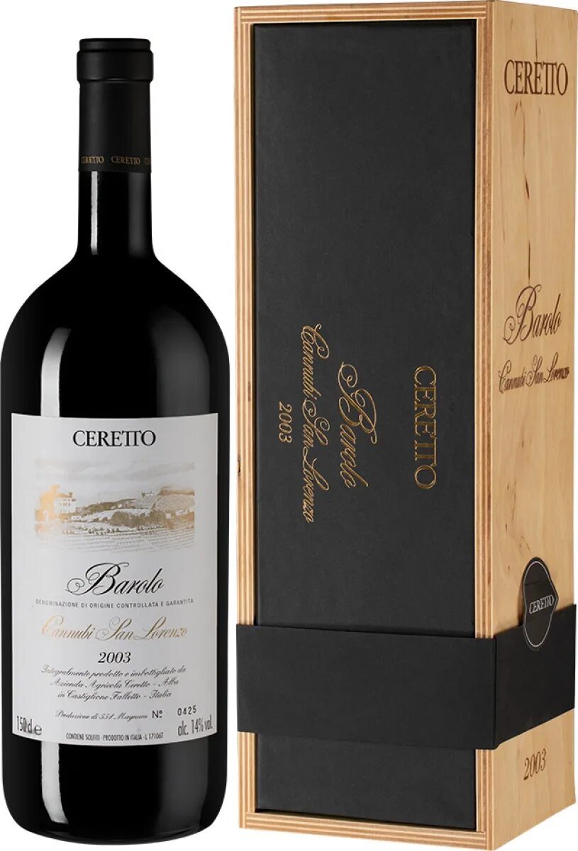 Итальянское вино. Вино Ceretto Barolo Cannubi San Lorenzo, 2003, 1.5 л. Вино Ceretto Barolo Cannubi San Lorenzo, 2005, 1.5 л. Вино Ceretto Barolo Cannubi San Lorenzo 2009. Barolo Cannubi.