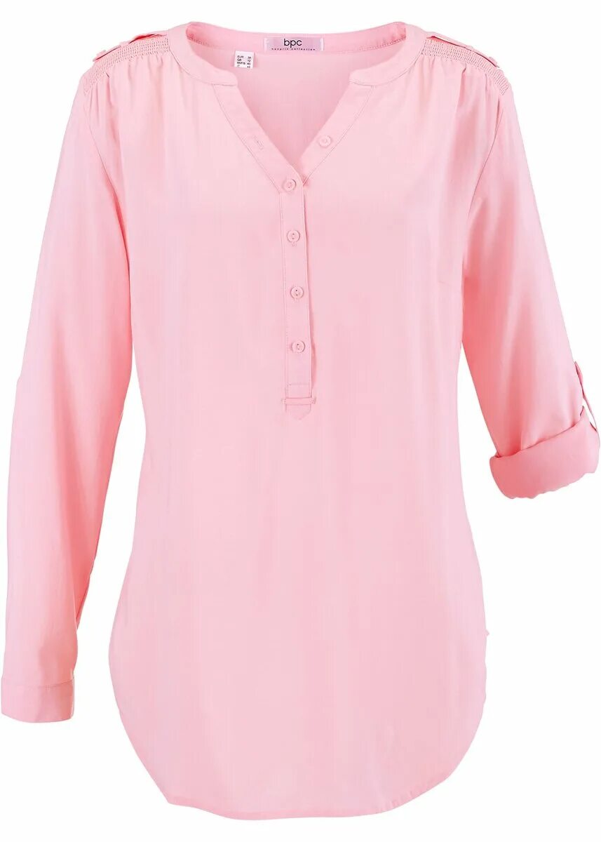 Женские блузки розовые. Bonprix туника удлинённая. Розовая блузка. Туника с длинными рукавами. Розовая блузка женская.