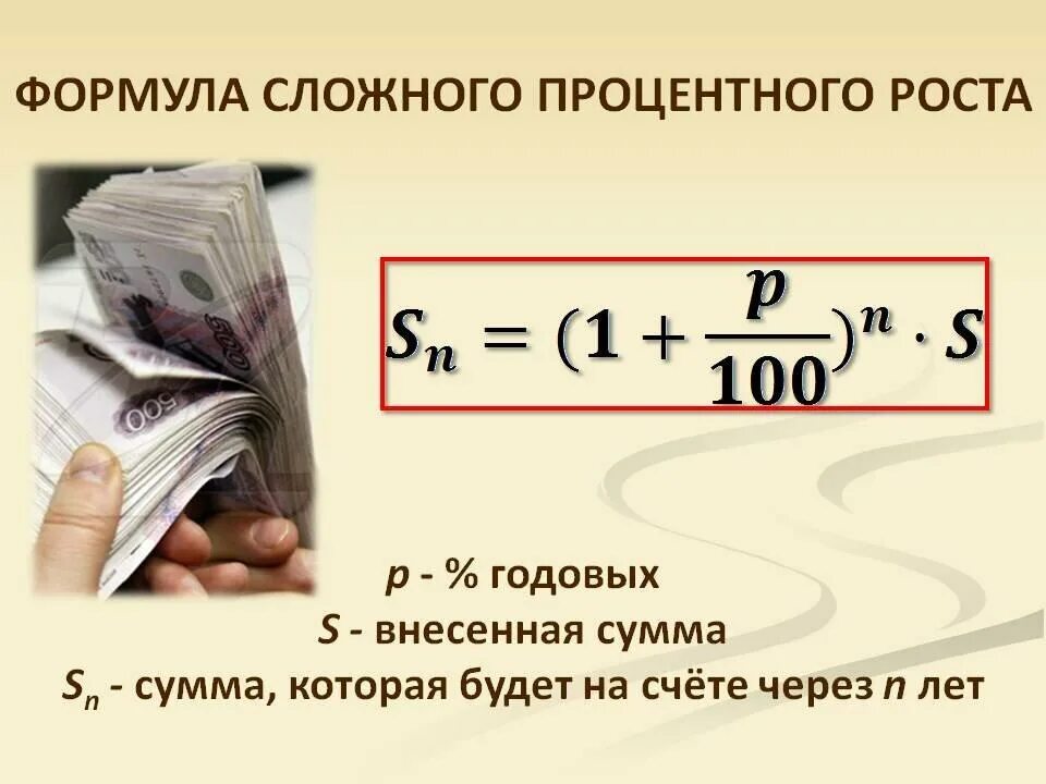 Начисление простых и сложных процентов. Формула расчета сложных процентов. Сложный банковский процент формула. Формула расчета банковских процентов. Как рассчитать сложные проценты по вкладу формула.