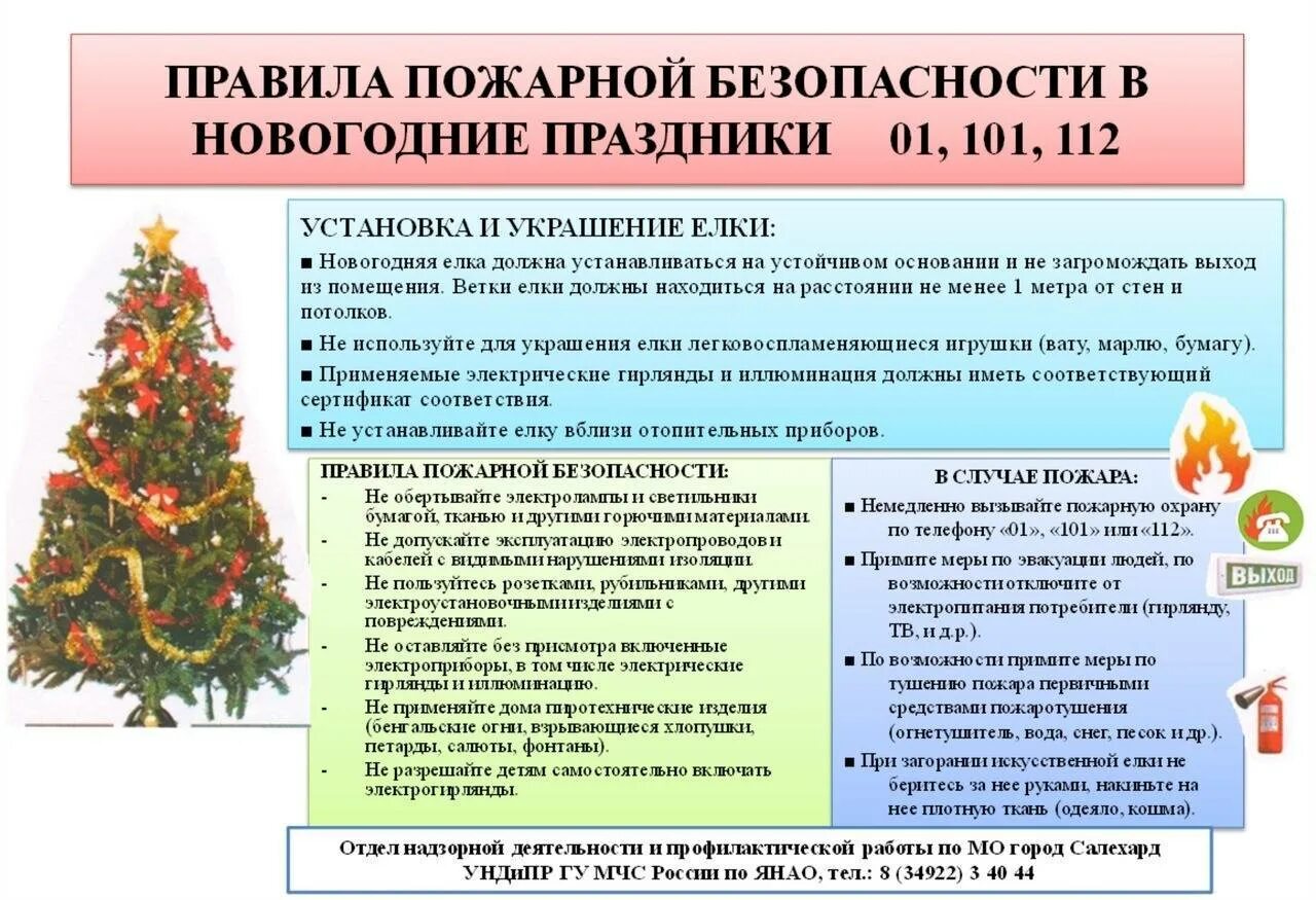 Правила безопасного поведения во время новогодних праздников