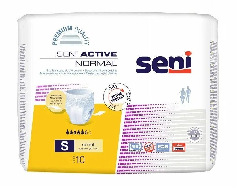 Active medium. Seni active normal 10 шт. трусы впитывающие seni active normal. seni active normal large 10 шт. трусы для взрослых seni active medium 10шт normal 80-110см.