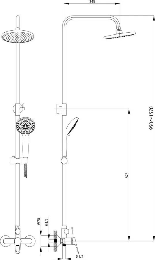 Душевой гарнитур cisal хром. Удлиненный держатель кронштейн для душевой лейки настенный. Лейка со штангой. Держатель для душевой лейки smartsant v3365c. Душевая штанга 580.