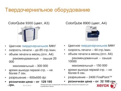 Объем принтера