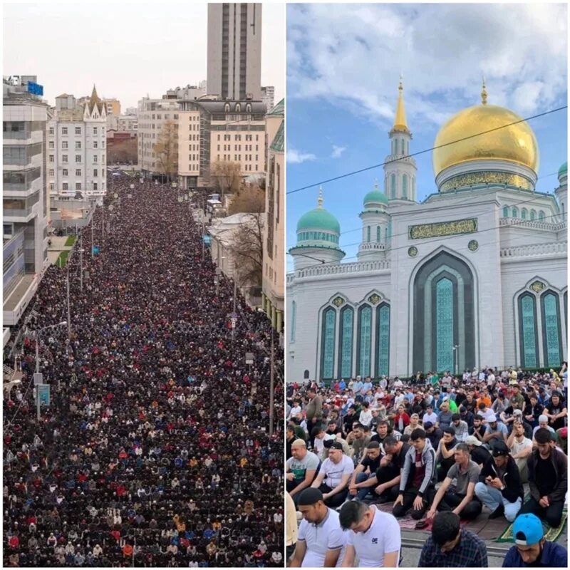 Почему в москве так много. Соборная мечеть в москве курбан байрам. курбан-байрам 2025 в москве.
