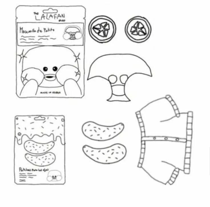 Лалафанфан шаблон для вырезания Duck Paper!! in 2022 Lukisan lucu, Wallpaper kartun, Cara menggambar tangan