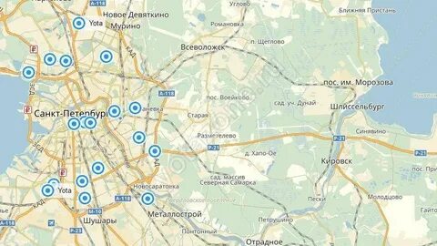 Карта сотовых вышек спб