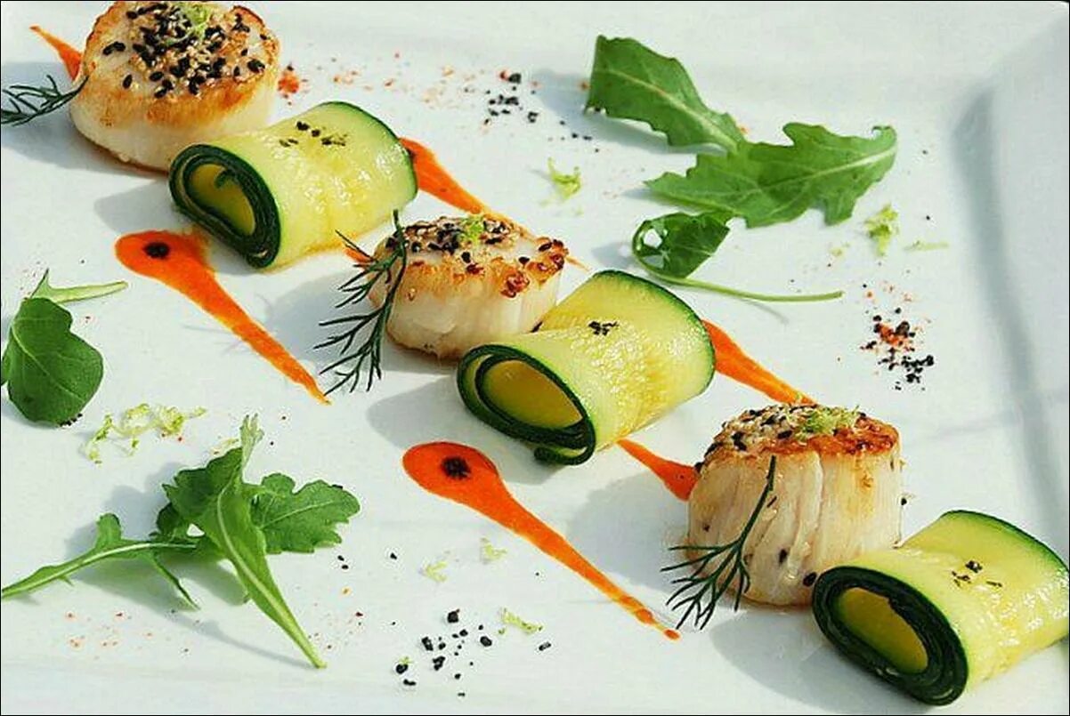 Приготовление рыбных блюд и закусок. Ресторанные закуски из рыбы. горячая закуска из рыбы. холодные закуски от шеф поваров. подача холодных закусок.
