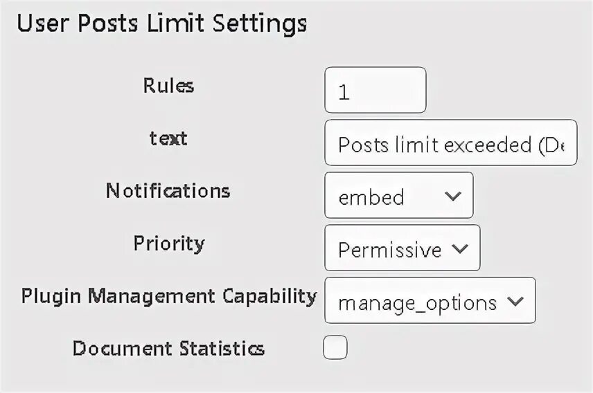 Limiting posting