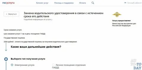 Окончание срока действия госуслуги