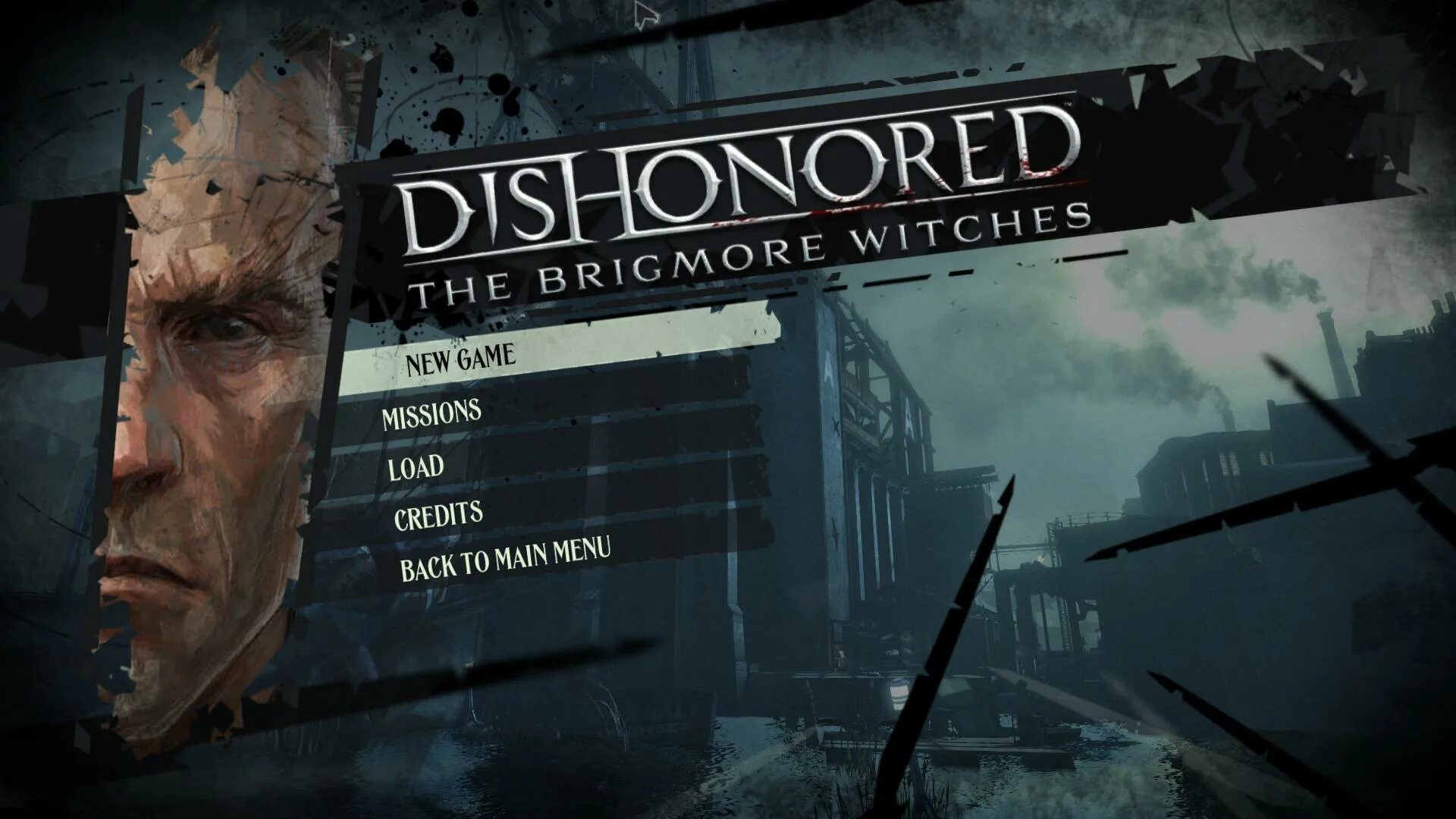 Dishonored 1 Интерфейс. Dishonored 2 главное меню. Dishonored the Brigmore Witches. Игровое меню. Games main menu