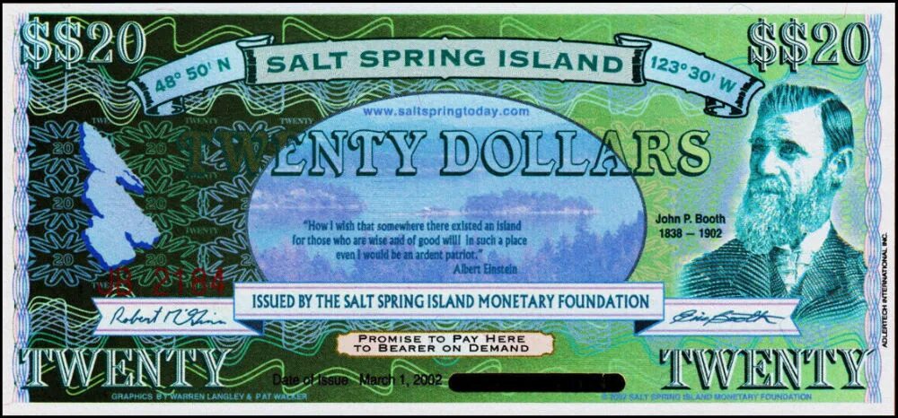 2002 долларов в рублях. 20 Долларов острова Солт спринг купюра. 1 Доллар острова Солт спринг купюра. Солт-спринг 5 долларов. 20 Канадских долларов.