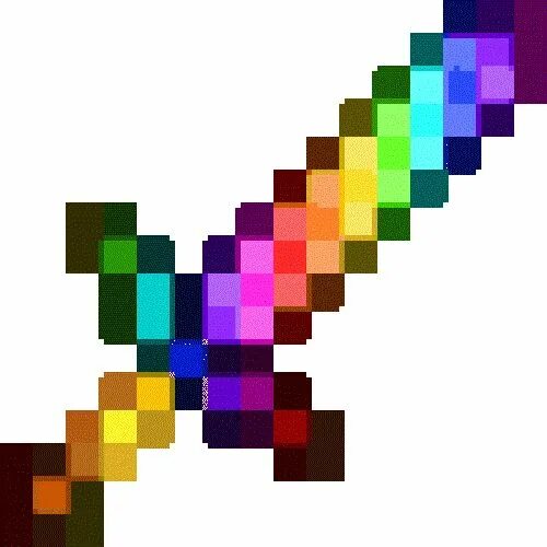 Майнкрафт радужные вещи. Радужный меч в minecraft. радужный меч из майнкрафта. радужные предметы в майнкрафте. радужная кирка в майнкрафте.