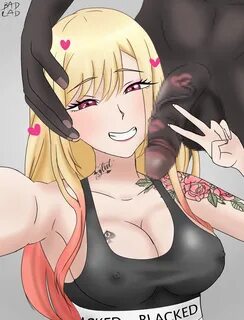 blonde hair, dark-skinned male, dark skin, female, hand on head, interracia...