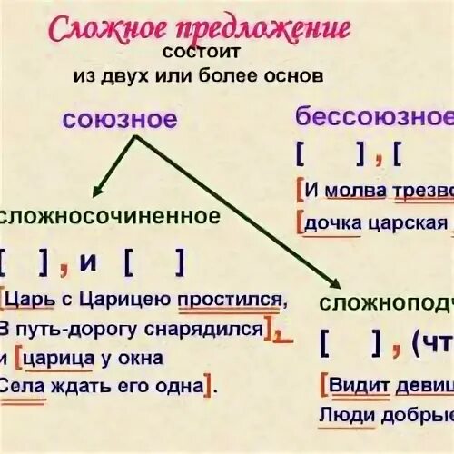 Сложное предложение 2 основы