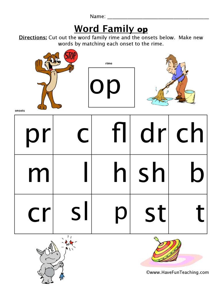 Make word family. Op Family Words. Phonics Word Families. Ot Word Family Worksheet. Family Words Worksheets.