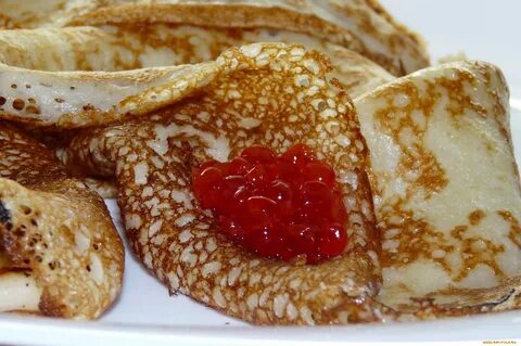 Масленица блины с икрой