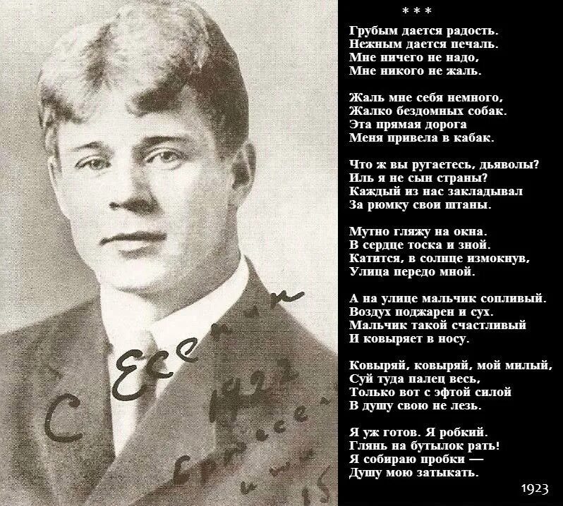 Есенин стих грубым дается радость. Грубым дается радость. Стих грубым дается радость нежным дается печаль. Грубые стихи Есенина. Что ж я готов