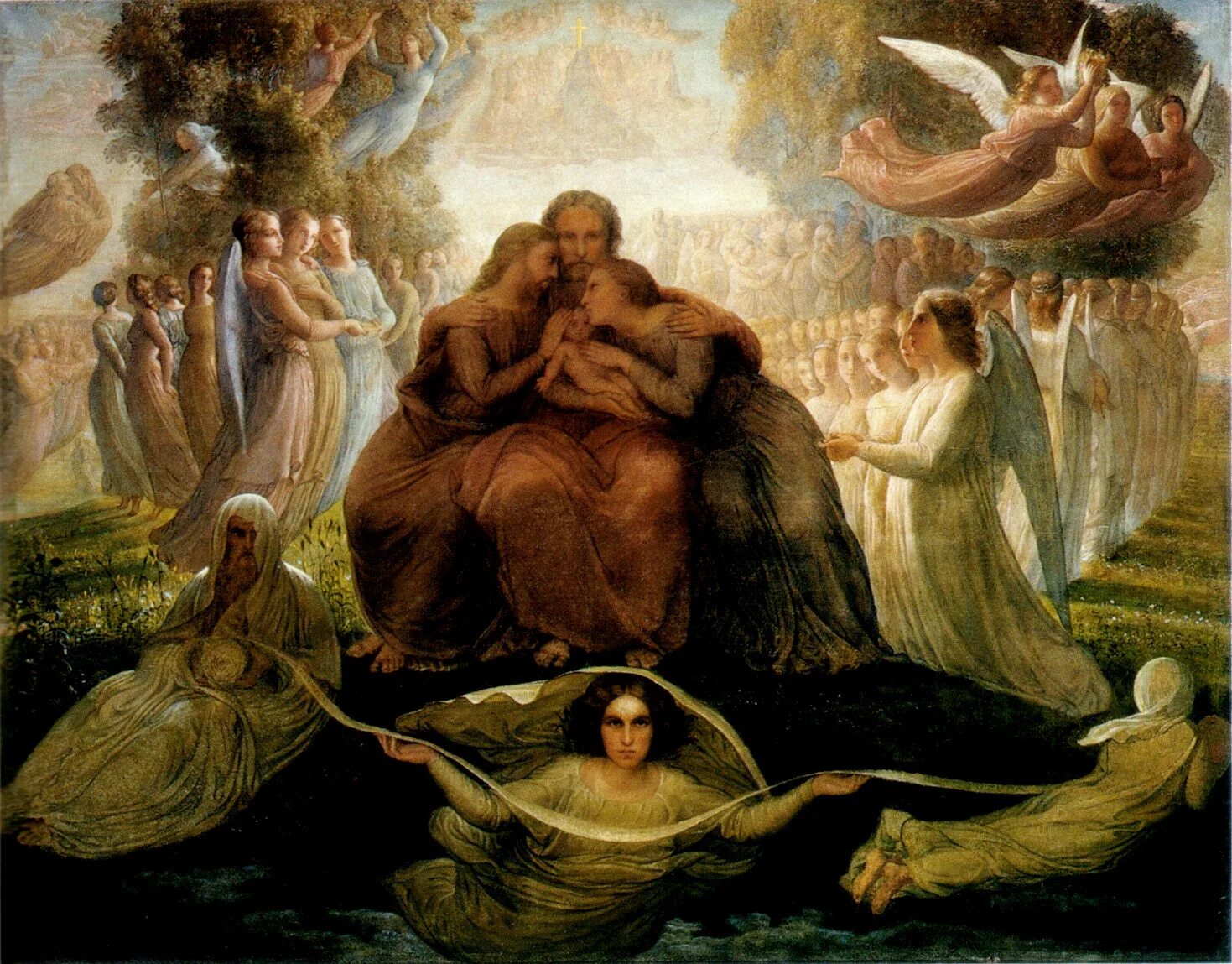 Первая душа. Художник Луи Жанмо. Louis Janmot (1814–1892). Луи Жанмо (Anne-François-Louis Janmot) художник.. Луи Жанмо (Louis Janmot, 1814 - 1892).