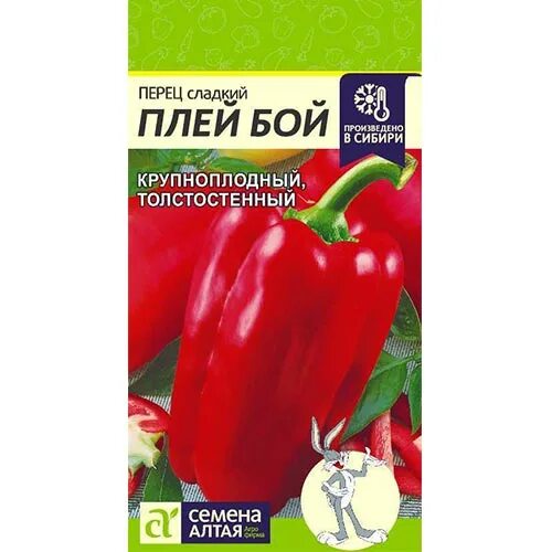 Перец Плей Бой/Сем Алт/цп 0,1 гр. Огурец, патиссон, перец. Семена овощей