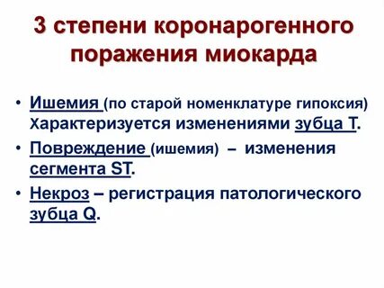Причины некоронарогенного некроза миокарда