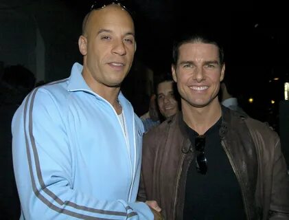 Tom Cruise and Vin Diesel hang out at the Formula 1 