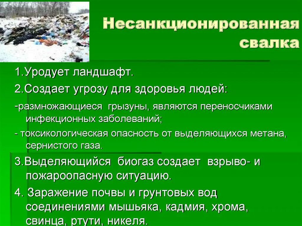 Влияние свалок на окружающую среду. Загрязнение почвы. Ущерб окружающей среде. Проблемы загрязнения почвы. Несанкционированные свалки бытовых и промышленных отходов.
