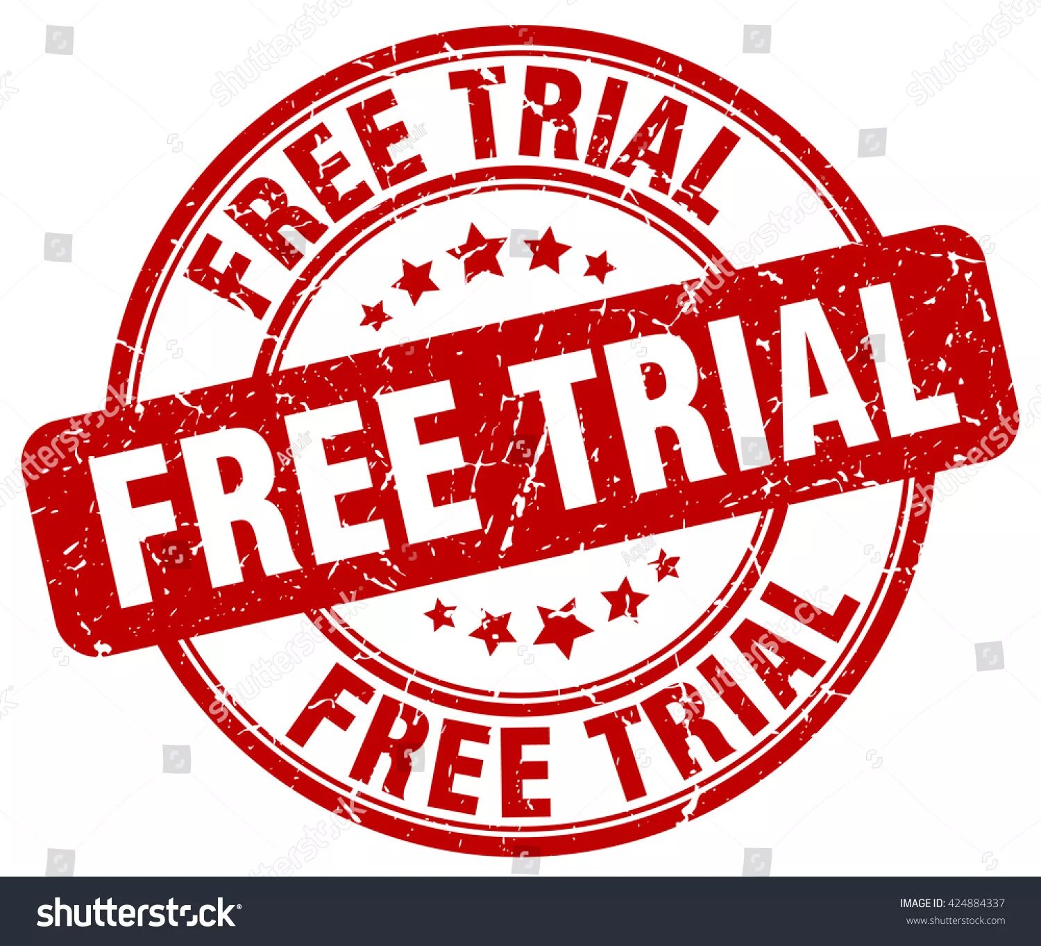 Try trial. Печати американский стиль. Штамп бесплатная консультация.