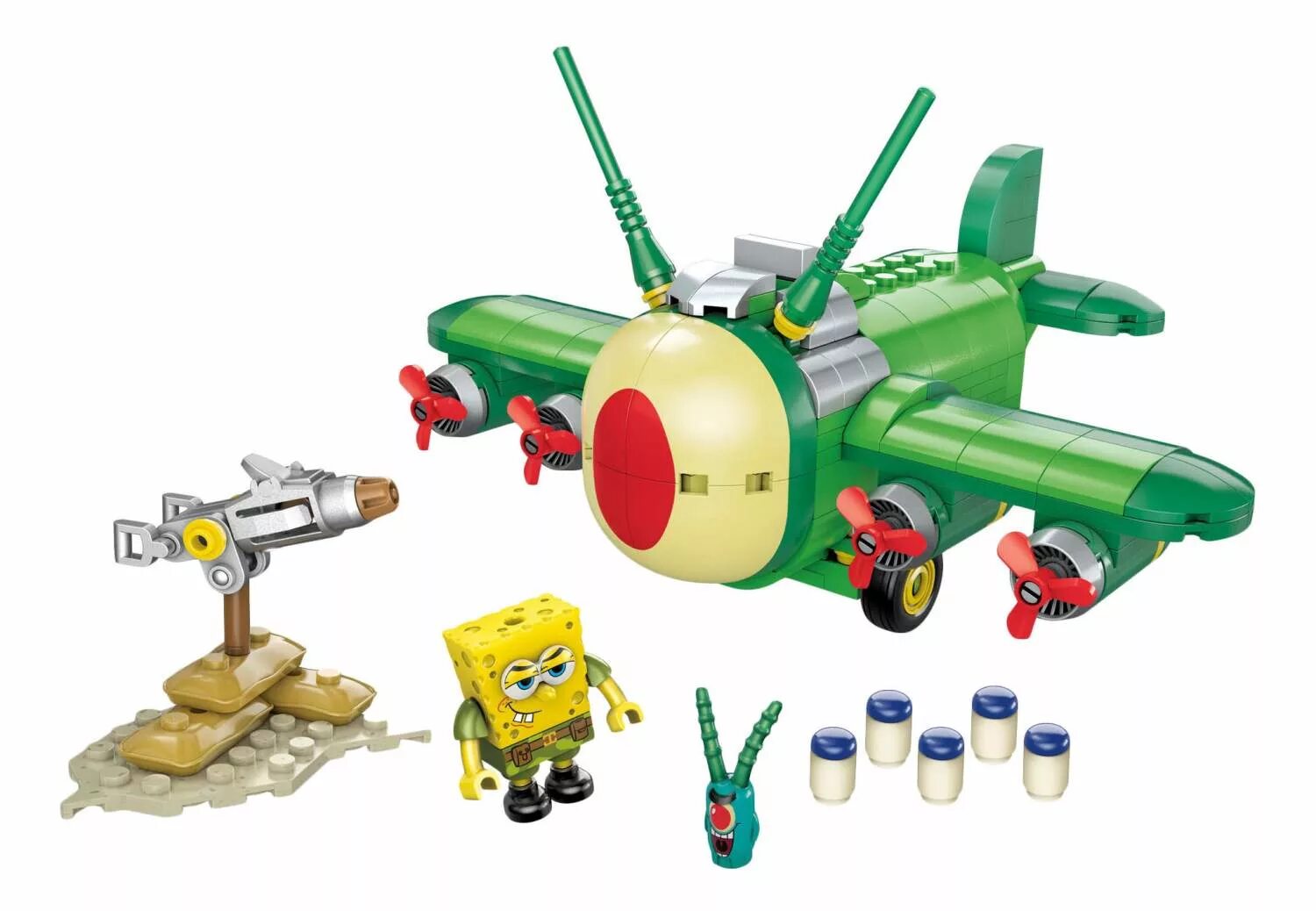 Конструктор Mega Bloks Spongebob Squarepants cnh49 бомбардировщик губки Боба. Игрушки губка Боб мега Блокс. Спанч конструктор