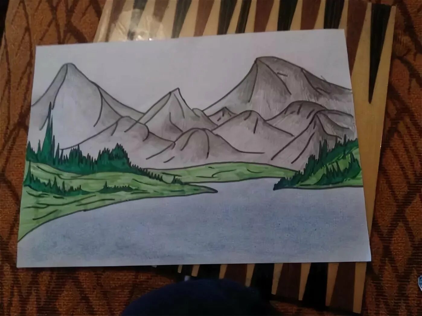 Рисунки для срисовки природа. Горы карандашом. Горы рисование для детей. Рисование горного пейзажа.