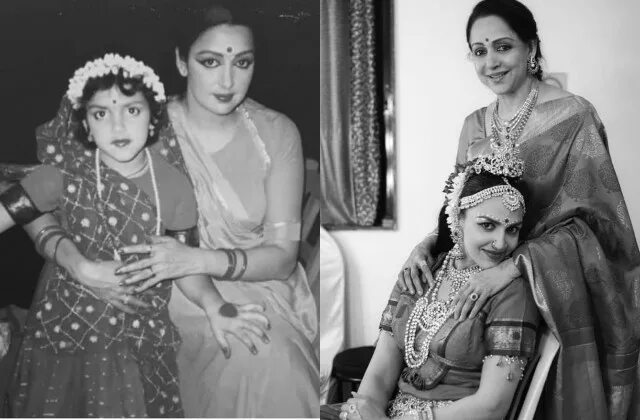 Actress Hema Malini Family Photos with Husband Dharmendra & Daughters Pics- New