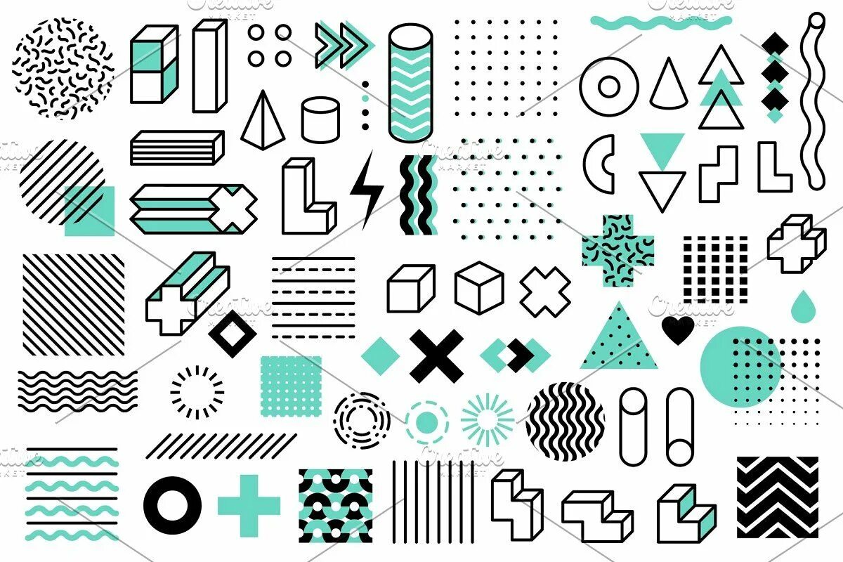 Эффект маски гобо. Композиция из линий. Универсальная графика. Орнамент из линий. Мотоцикл карандашом.