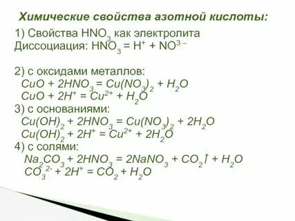 Hno3 реагирует с оксидом меди 2. Hno3 реагирует с оксидом меди 2