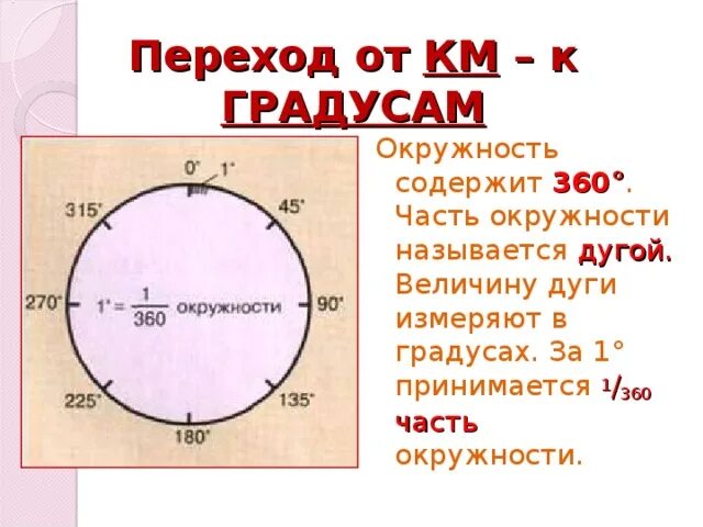 Сколько градусов содержит круг