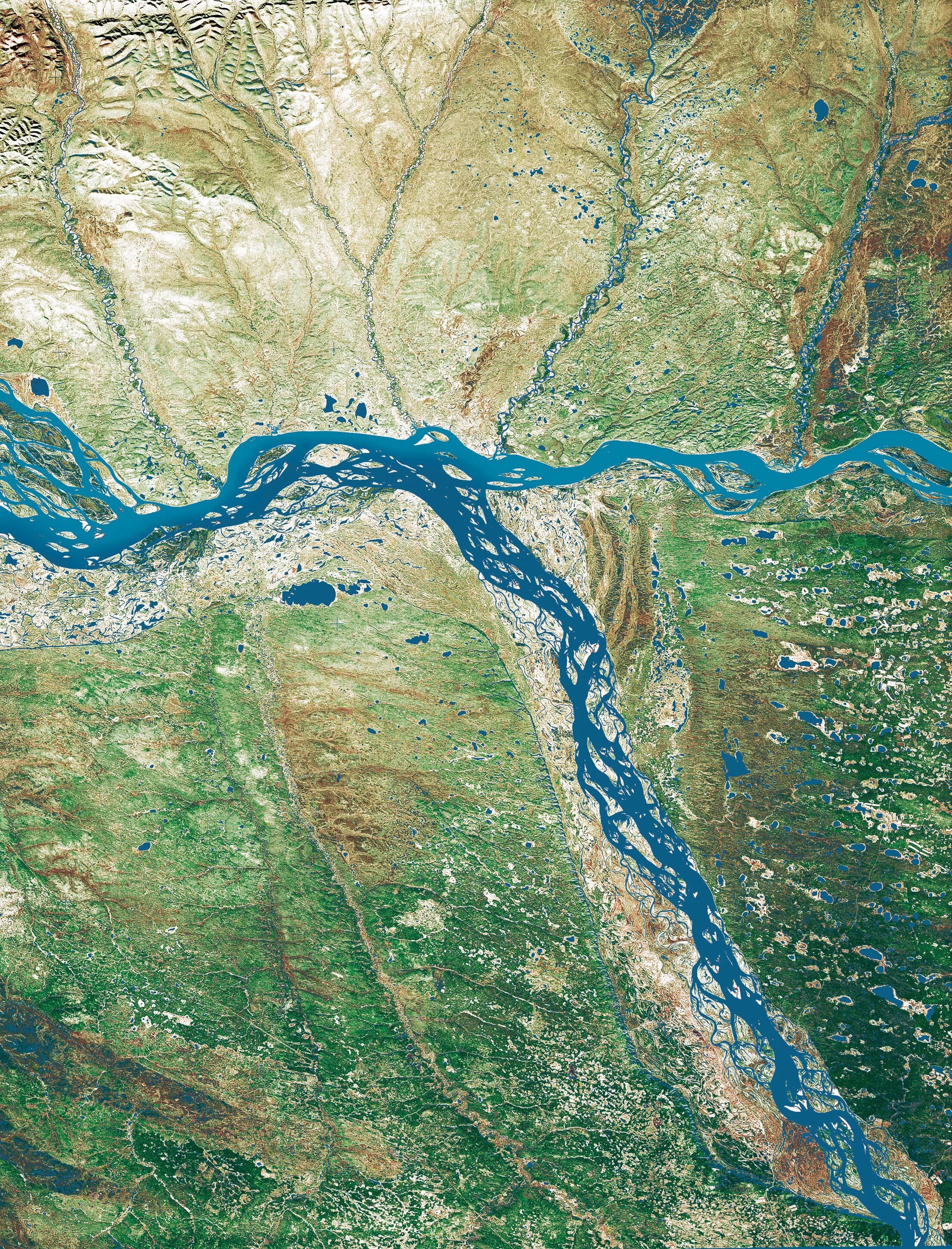 Река длиной 4400 км. Устье реки Лена. Дельта реки Енисей. Река Лена в низовьях. Дельта реки Енисей из космоса.
