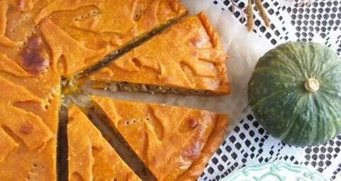 Пирог с тыквой и мясом