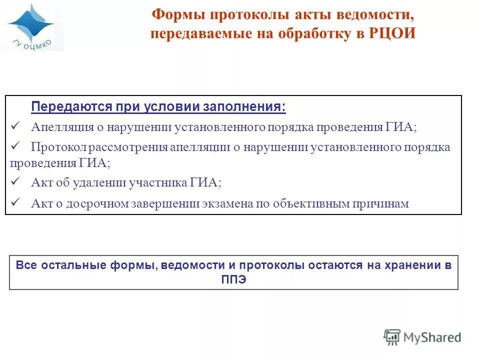 акт об удалении участника гиа