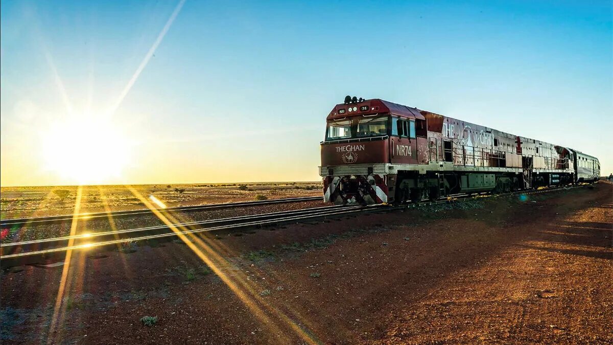 «Ghan», Австралия. Поезд Ган Австралия. Транс австралийская железная дорога. Железные дороги австралии