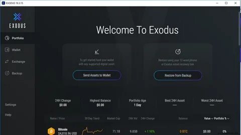 Exodus кошелек