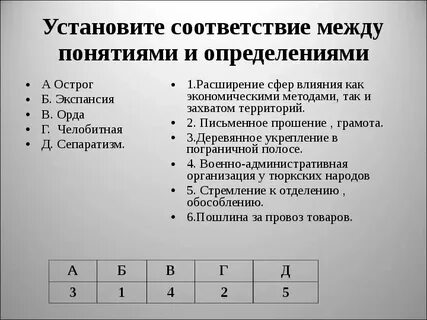 Установите соответствие между понятием и определением община