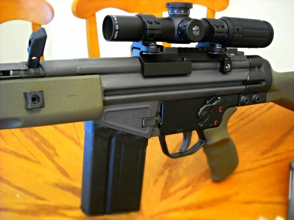 Unique ptr c. HK 91 scope. G3 scope. G-3 Original scopes. ACW Mount scope.