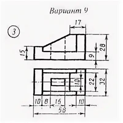 Инженерная графика. Задание № 45. Вариант № 25. Деталь № 2 (Чертежи) Чертежи