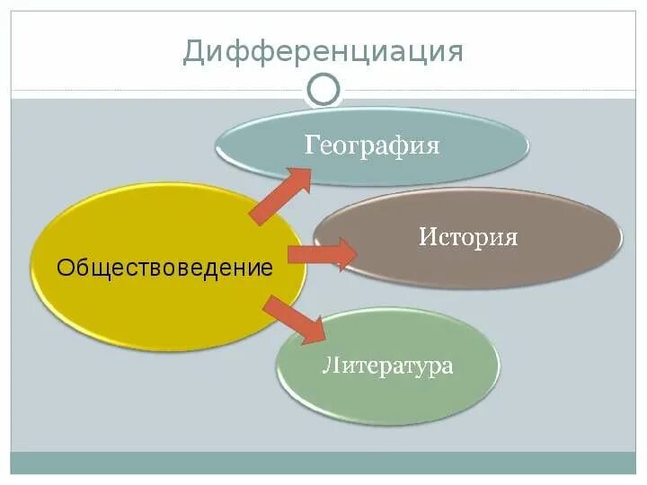 Выбери примеры иллюстрирующие дифференциацию наук Закономерность интеграции наук в современном обществе