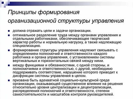 Процесс создания организации в менеджменте