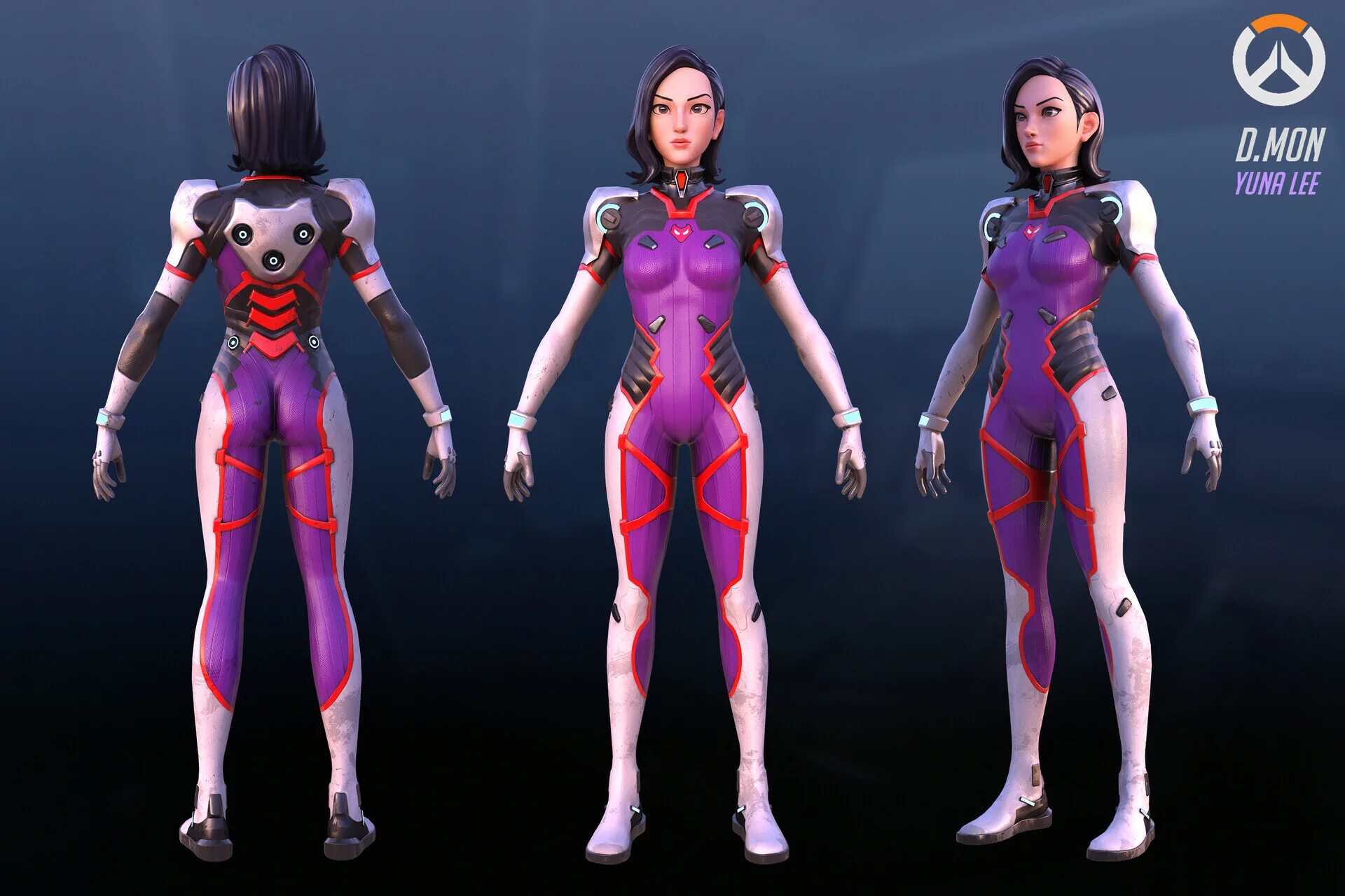 D mon. Отряд мека овервотч. d.va and d.mon. yuna d.mon overwatch.