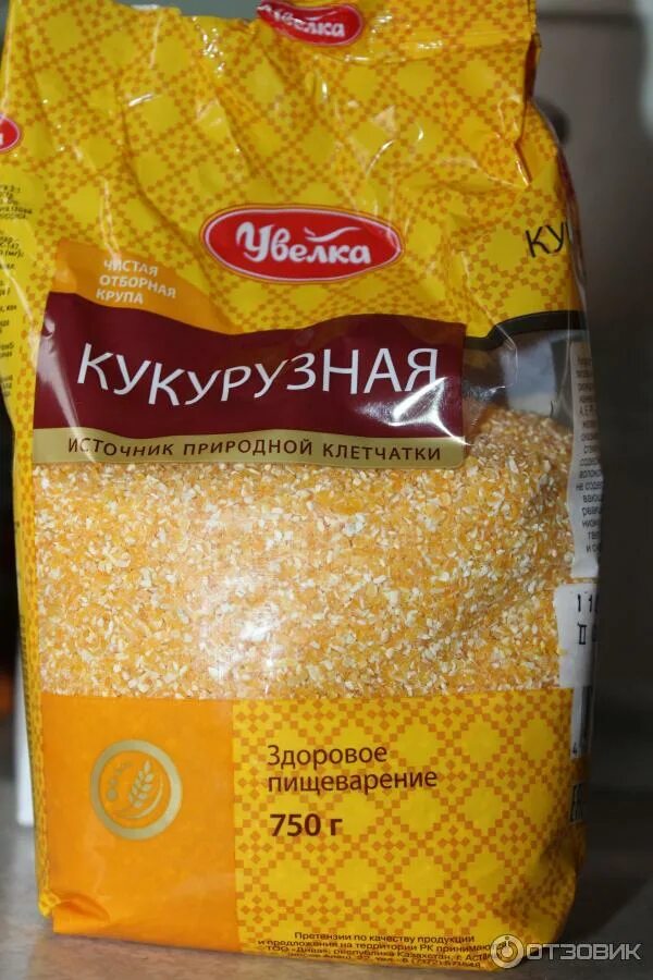 Крупа кукурузная Увелка 750гр/6шт. Кукурузная крупа Увелка 750 грамм